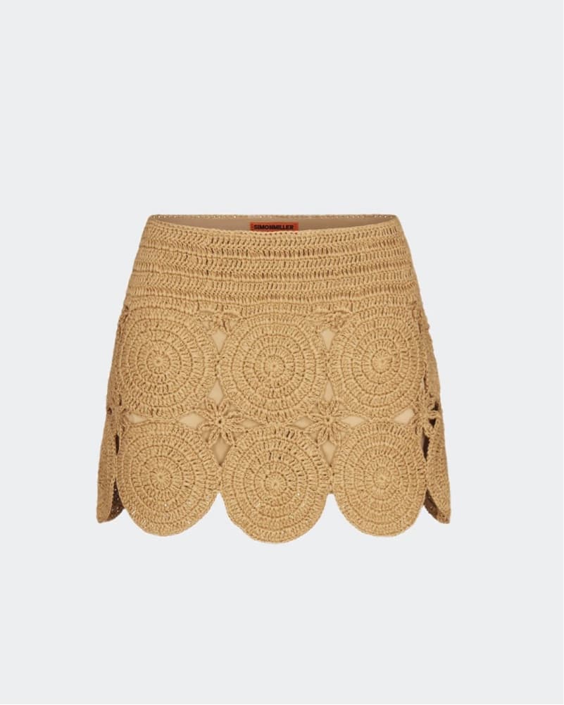 Simon Miller Mini Skirt In Natural - Image 1