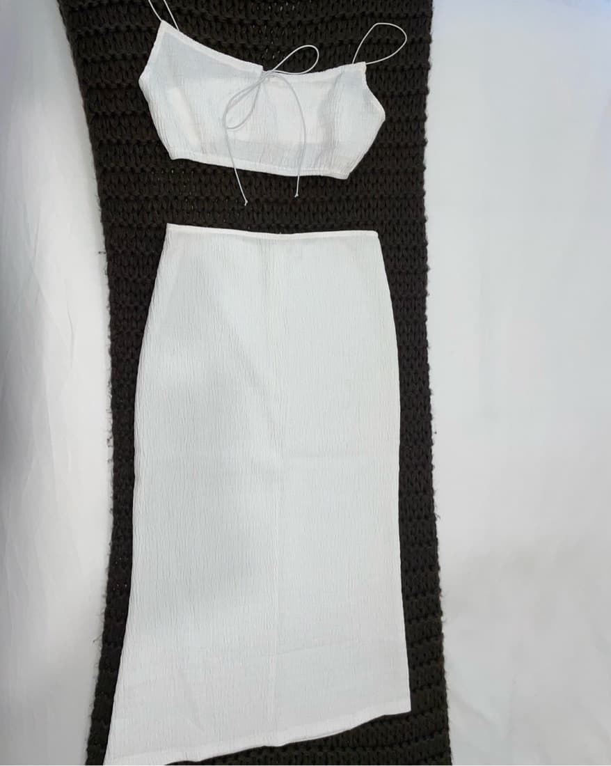 White Skirt And Top Set - Image 1