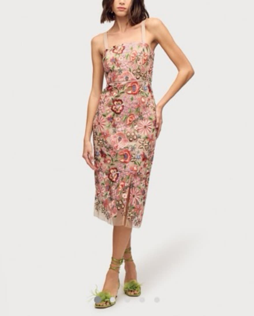 Floral Embroidered Midi dress - Image 2