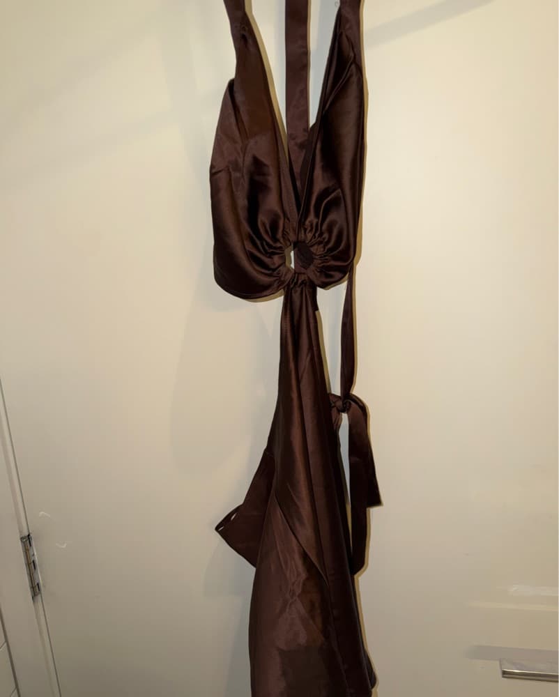 Peppermayo Satin Cut Out Mini Dress - Image 3