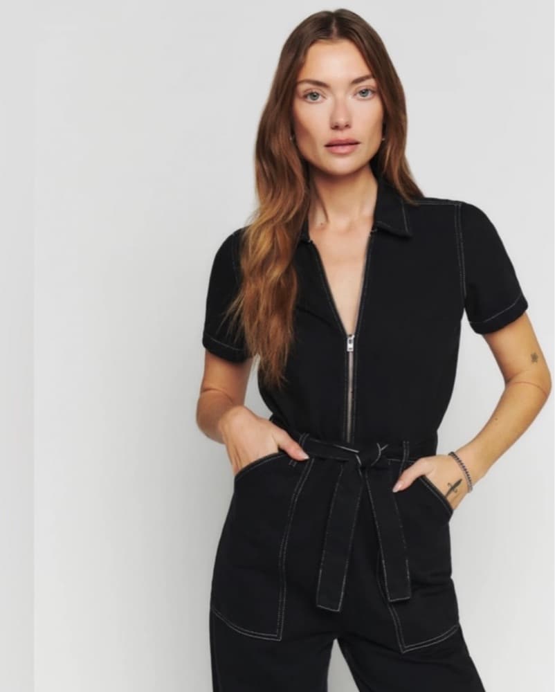 Reformation Cassidy Denim Jumpsuit - Image 2