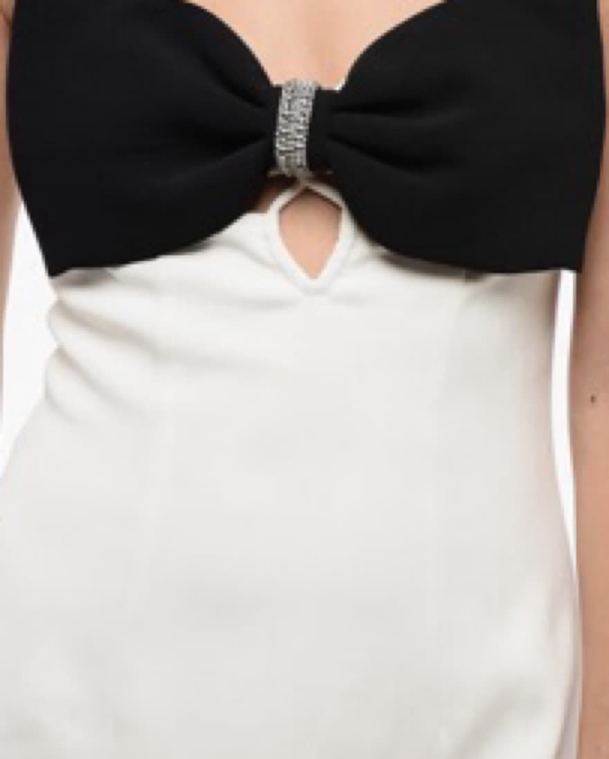 Self Portrait Bow Mini Dress - Image 4