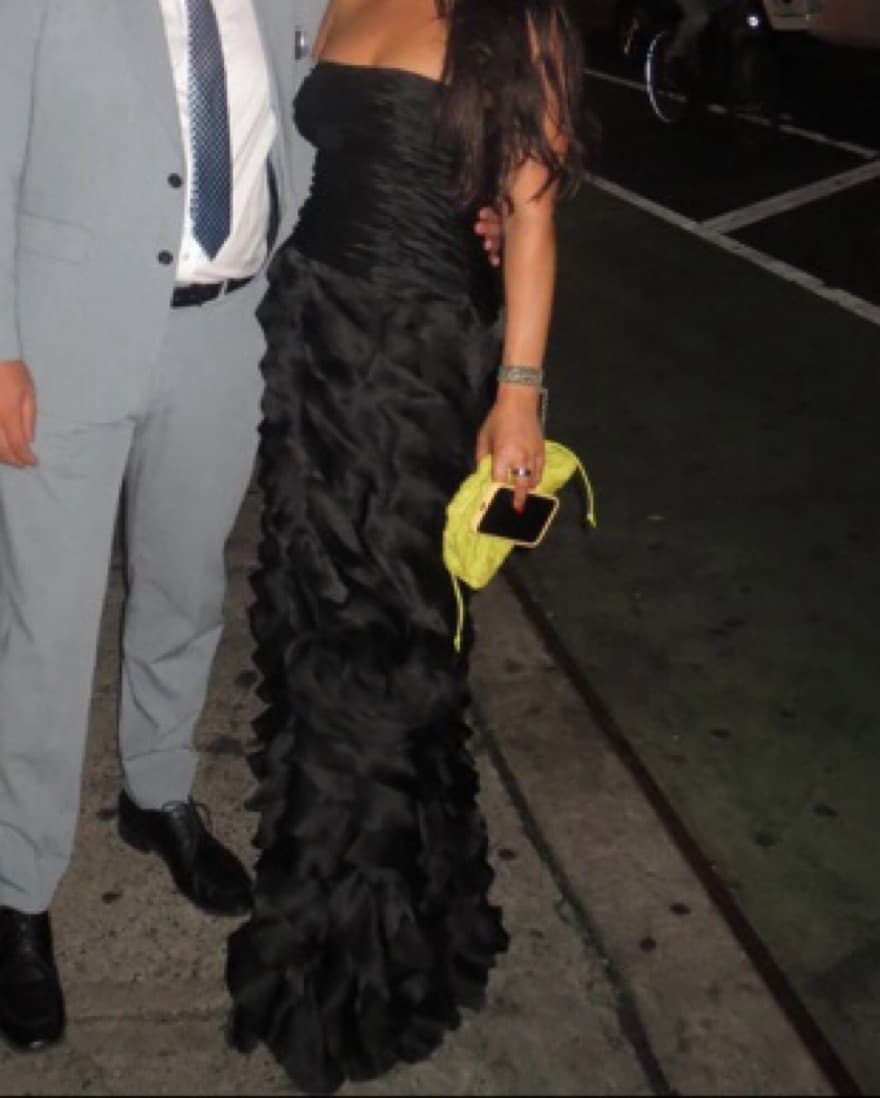 Black Strapless Wedding Guest Gown - Image 1