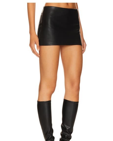 Camila Coelho Leather Mini Skort - Image 1