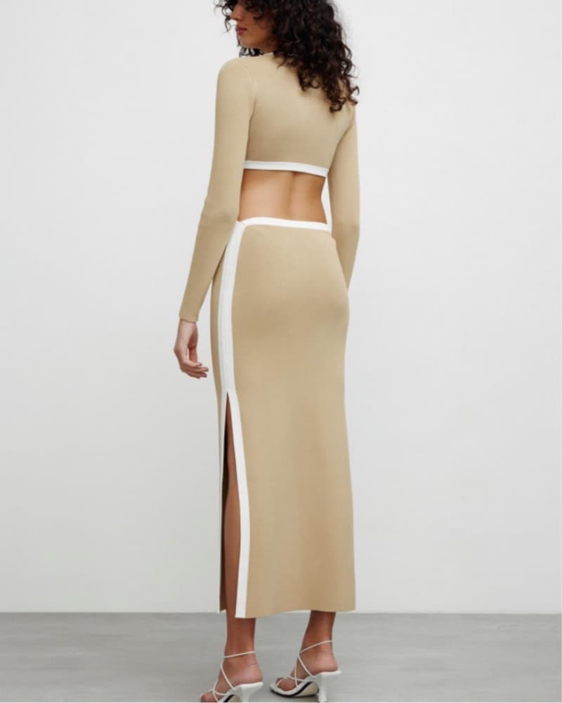Taylor Midi Dress Fawn - Image 3