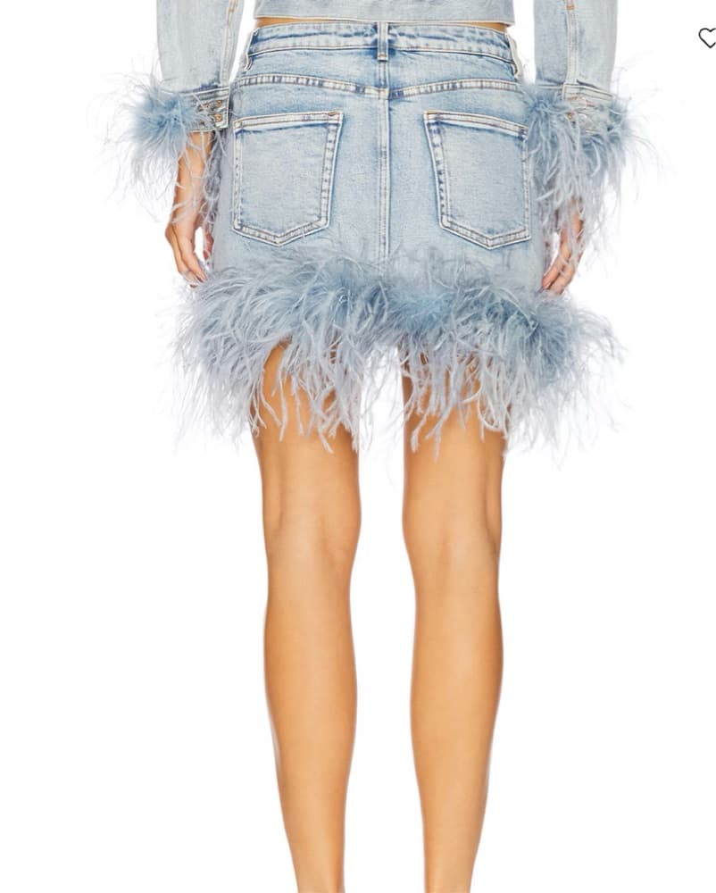 Retrofete Elvie Feather Skirt - Image 4