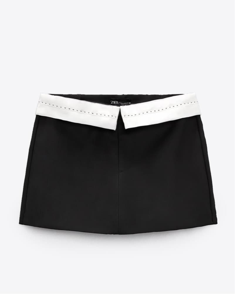  Waistband Detail Zara Mini Skort - Image 3