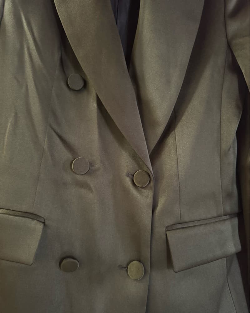 Chic Olive Green Blazer - Image 2