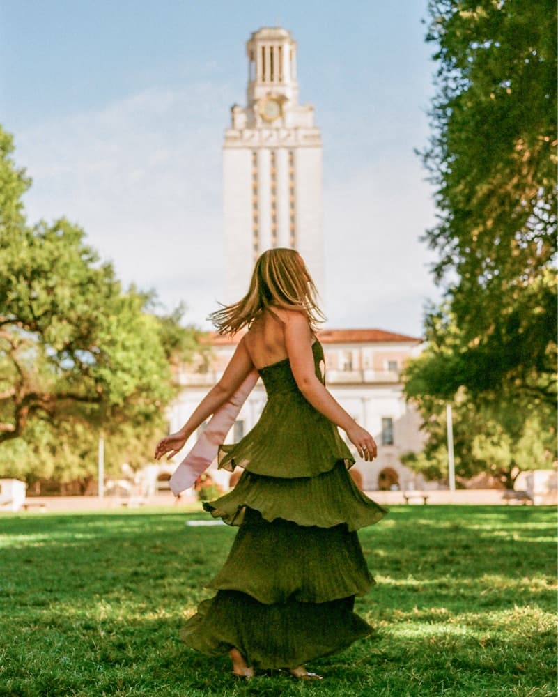 Elegant Olive Green Tiered Dress - Image 1