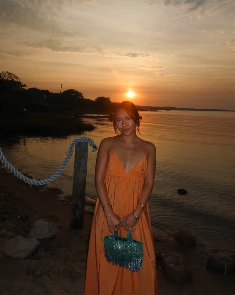 Beaded blue green bag  - Image 2