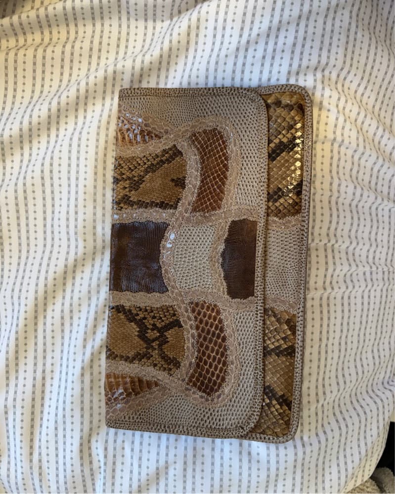 Carlos Falchi Snakeskin Clutch - Image 3