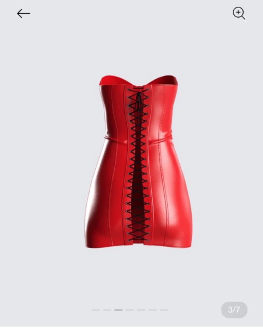 Trisha Vegan Leather Mini Dress - Image 2