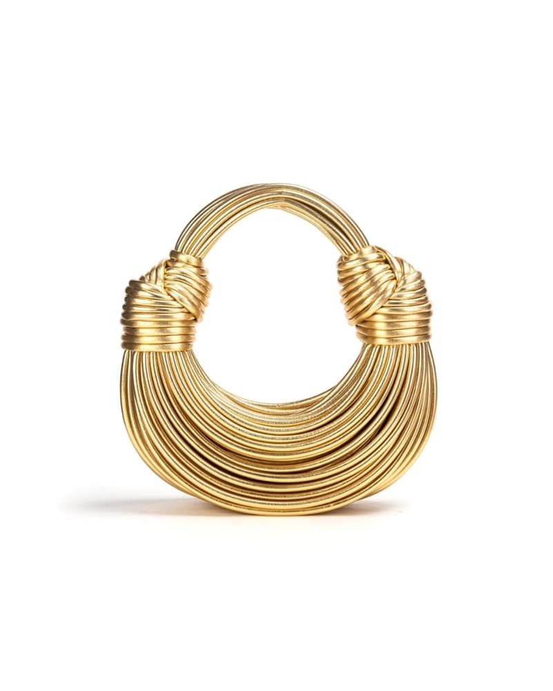 Gold Woven Handbag - Image 1