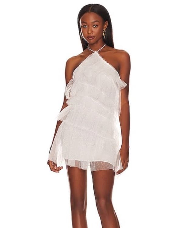 The Bar Lou Dress Sparkle Blanc - Image 1
