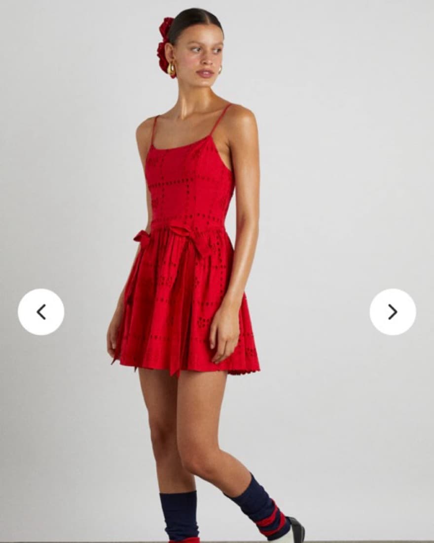 Red Damson Madder Mini Dress - Image 2