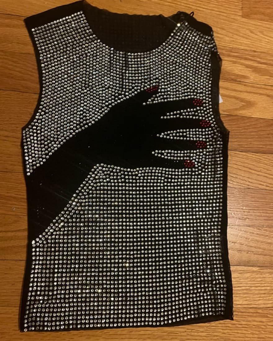 Crystal Mesh Hand Embellished Top - Image 3