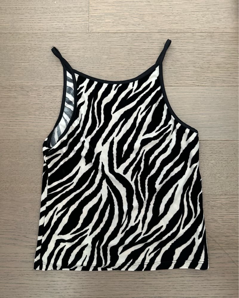 Zebra Print Sleeveless Top - Image 1