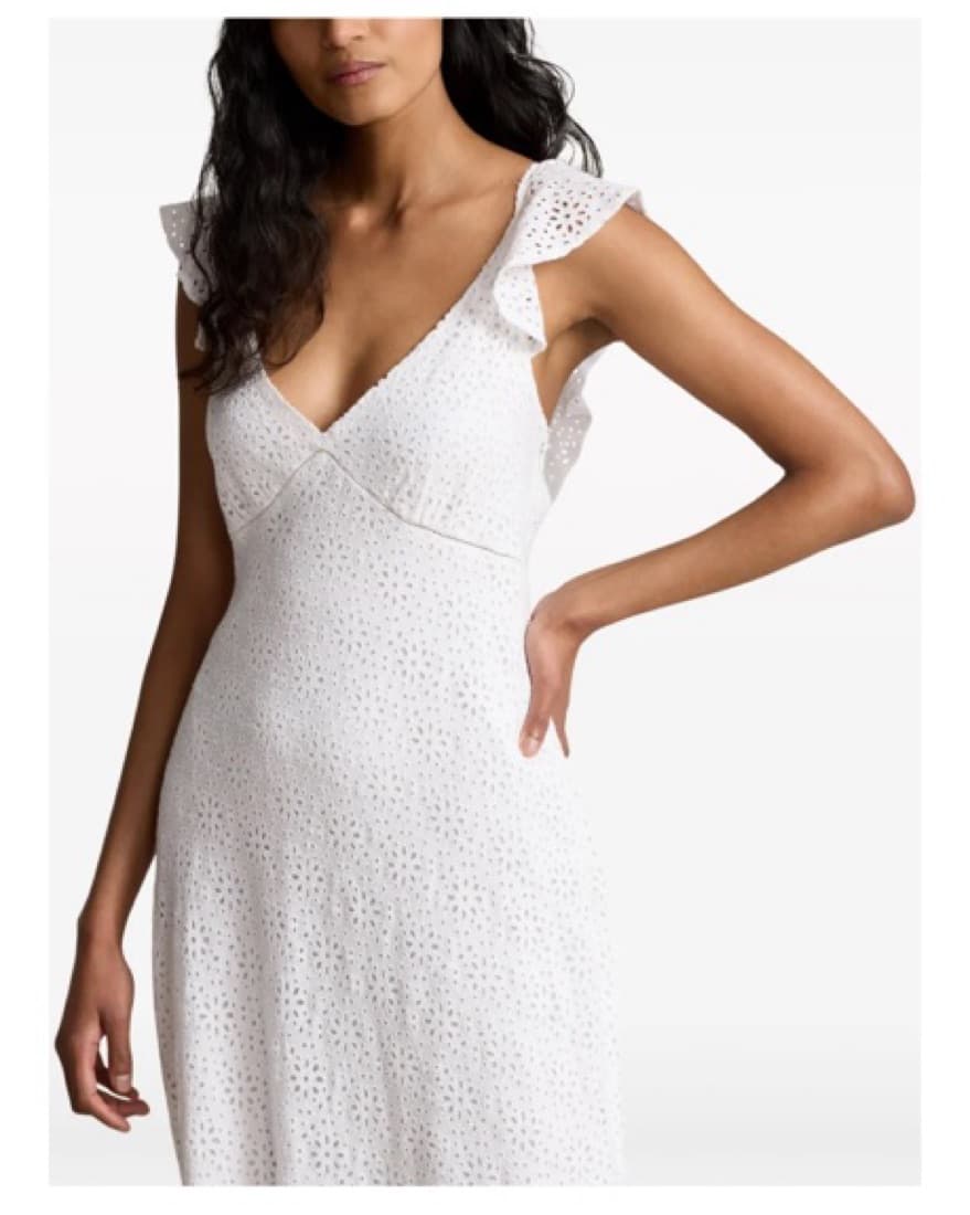Ralph Lauren White Eyelet Dress - Image 3