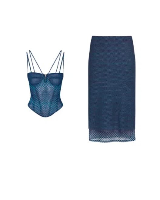Miaou Maria Blue Corset Top and Skirt  - Image 3