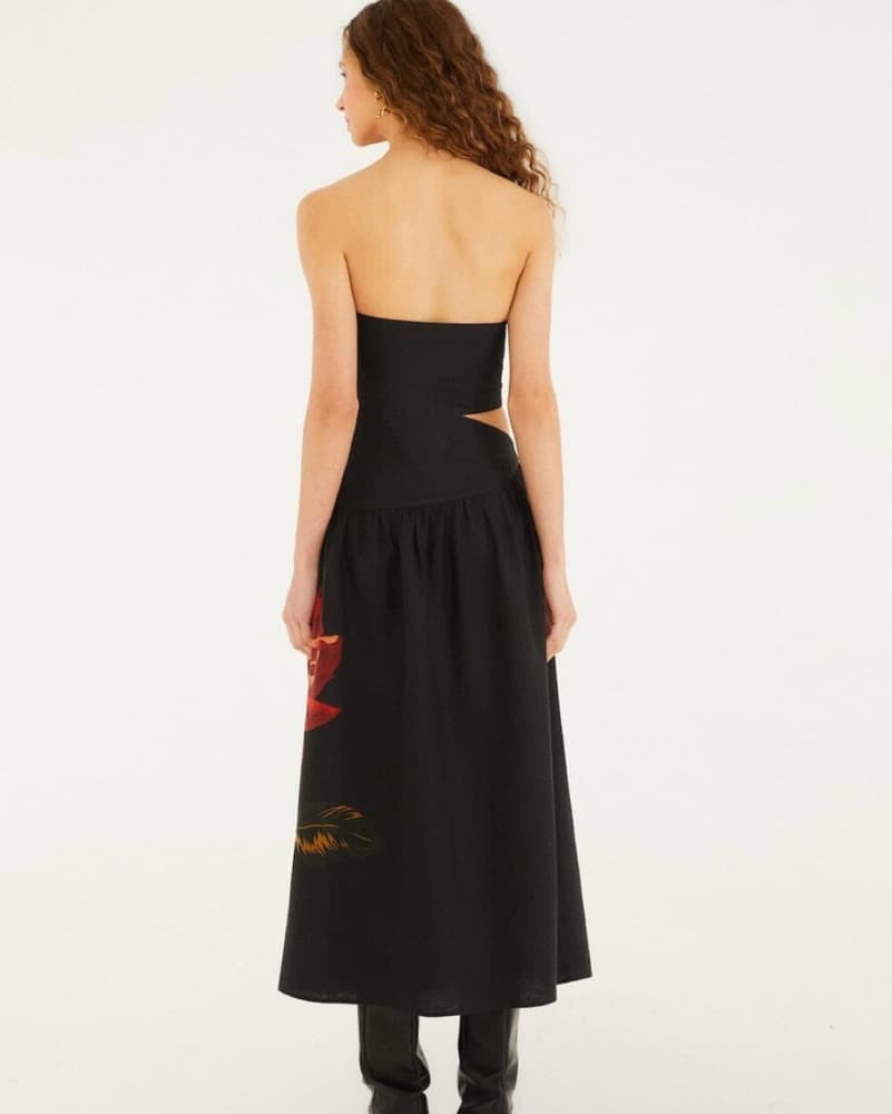 Farm Rio Rosalia Strapless Dress - Image 2