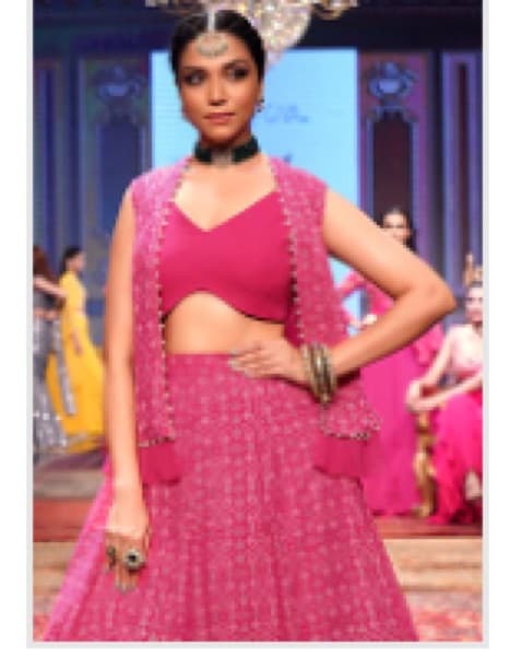 Vibrant Fuchsia Lehenga Choli - Image 2