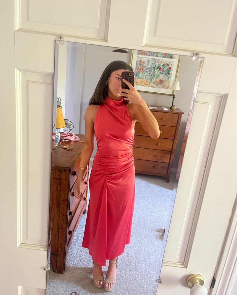 Vibrant Ruched Maxi Dress - Image 2