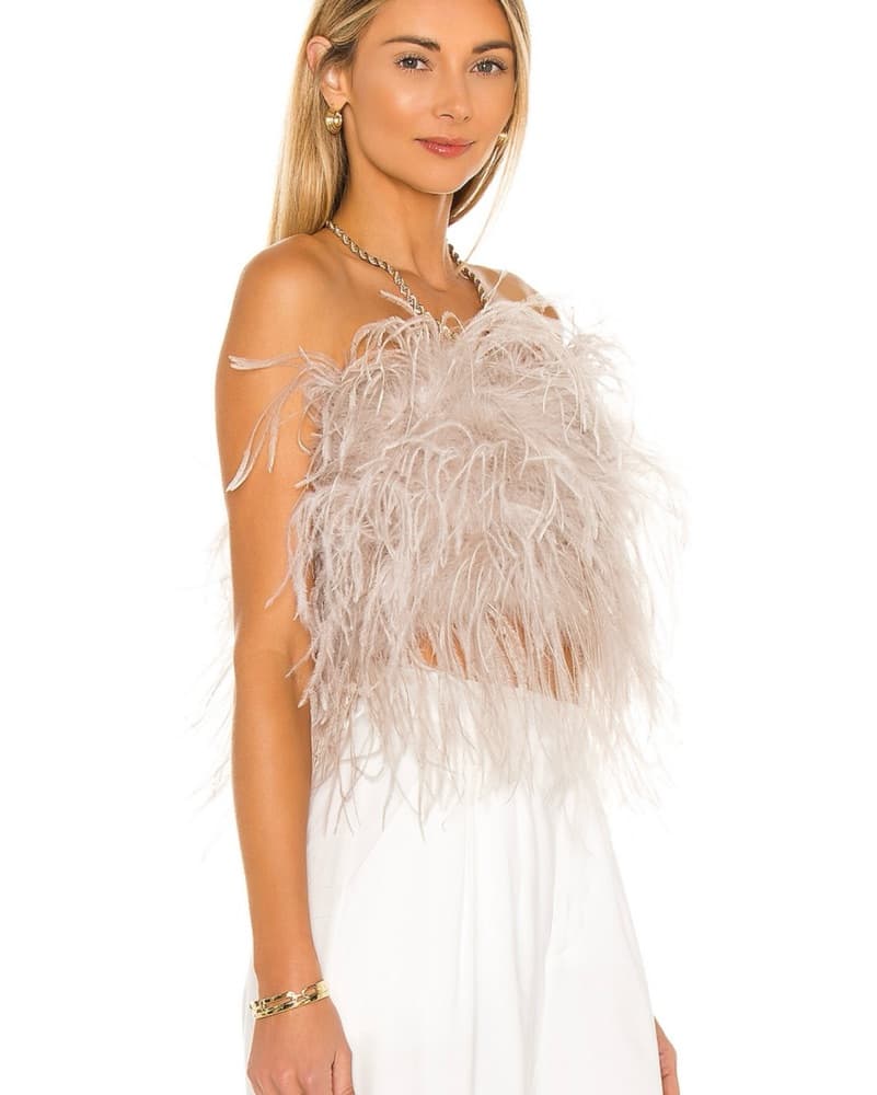 Dusty Rose Feather Top - Image 2
