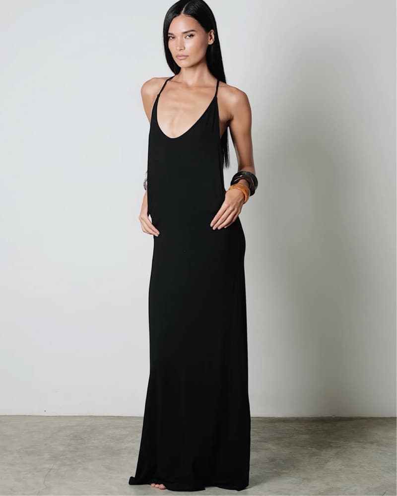 Sexy Maxi Rings Cut Out Dress In Black  - Image 3
