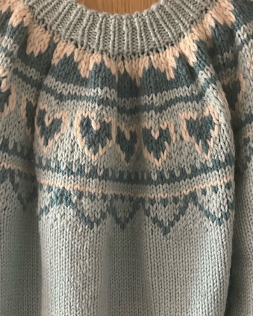 Handmade Vintage heart sweater - Image 2