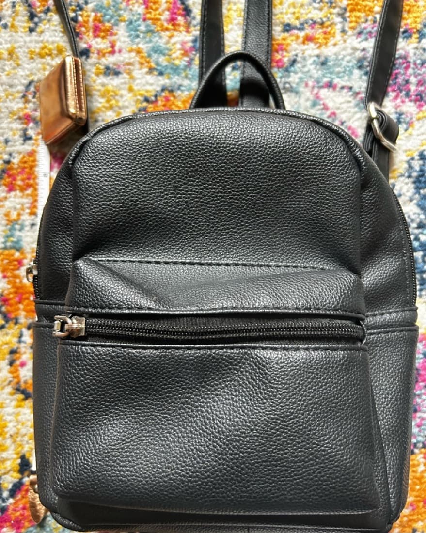 Faux Leather Mini Backpack - Image 5