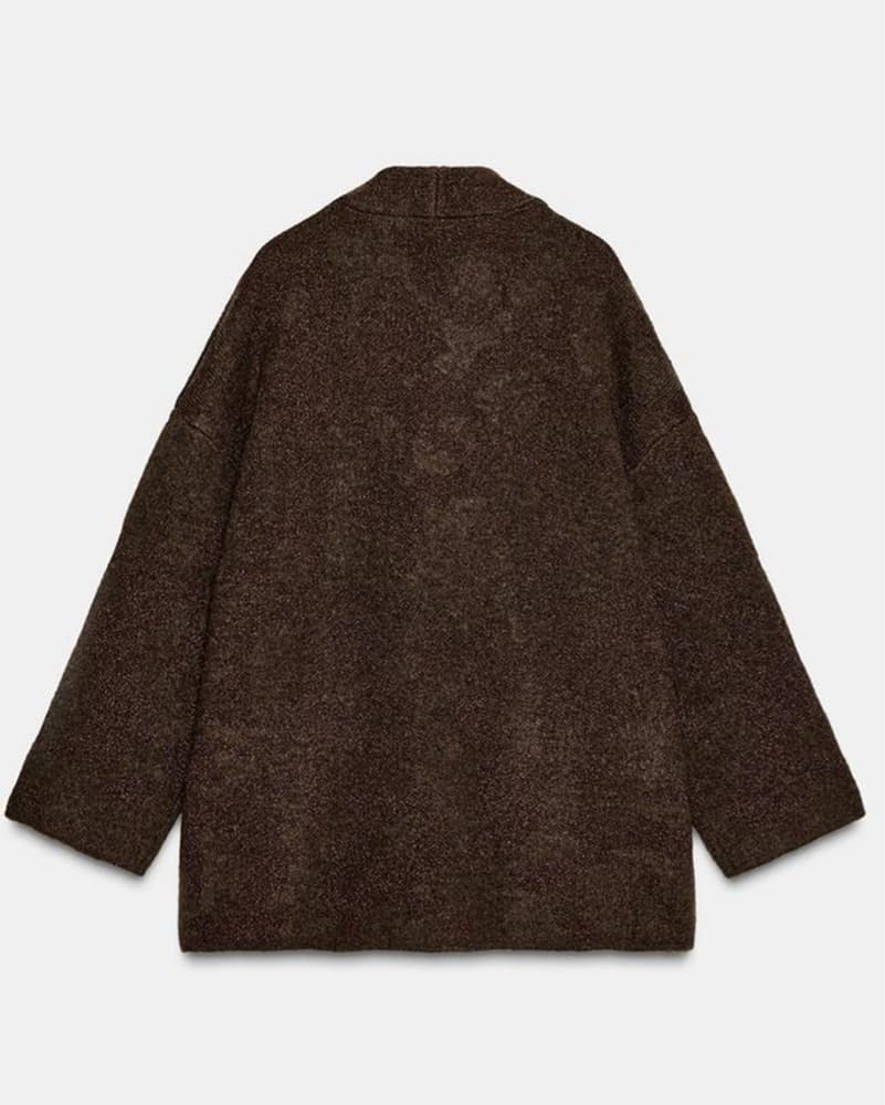 Zara Brown and gold metallic cardigan - Image 5