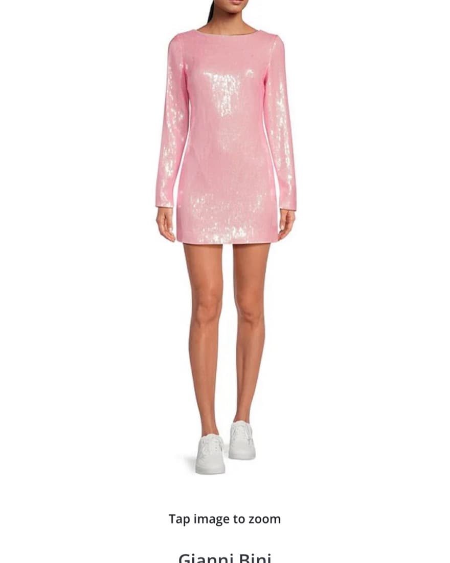 Gianni Bini Blackless Sparkly Pink Dress - Image 1