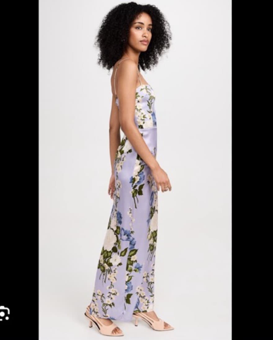 Purple Frankie Reformation Silk Dress - Image 4