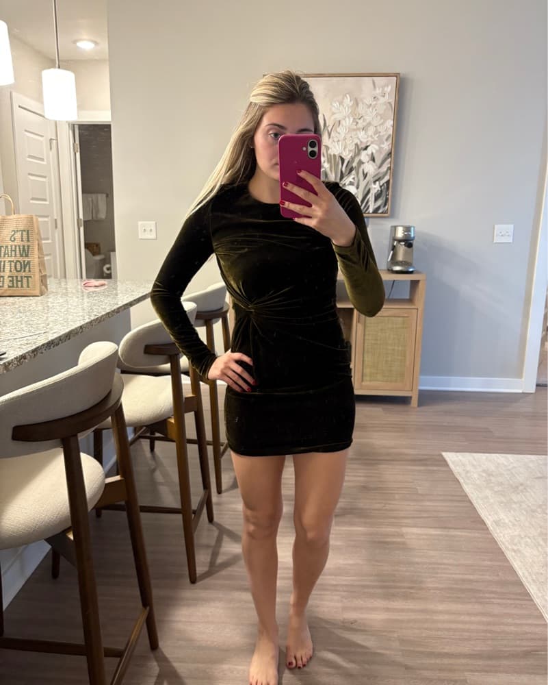 H&M Green Mini Dress - Image 1
