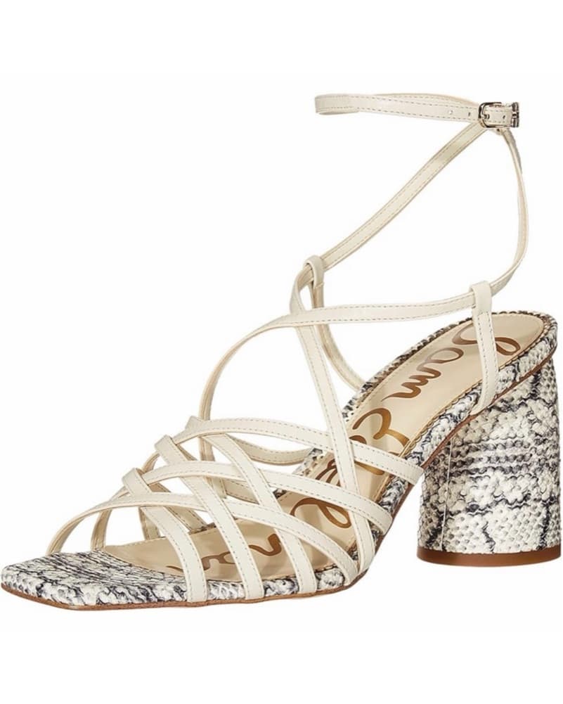 Sam Edelman Daffodil Ivory Snake Heels - Image 1