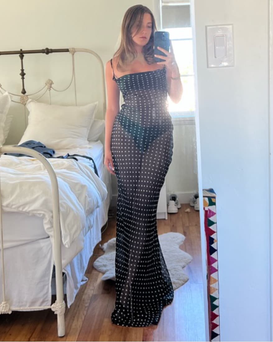 Rat And Boa Sheer Polka Dress - Image 1
