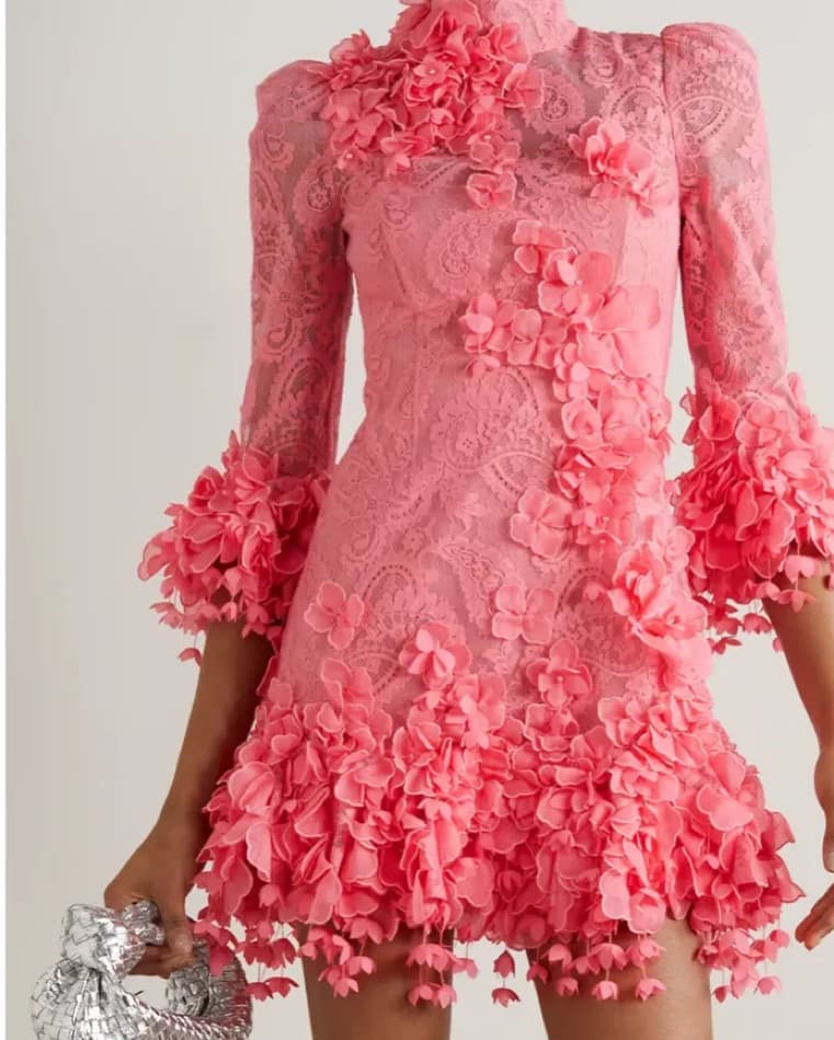 $2,700 Zimmermann Pink Floral Mini Dress - Image 5
