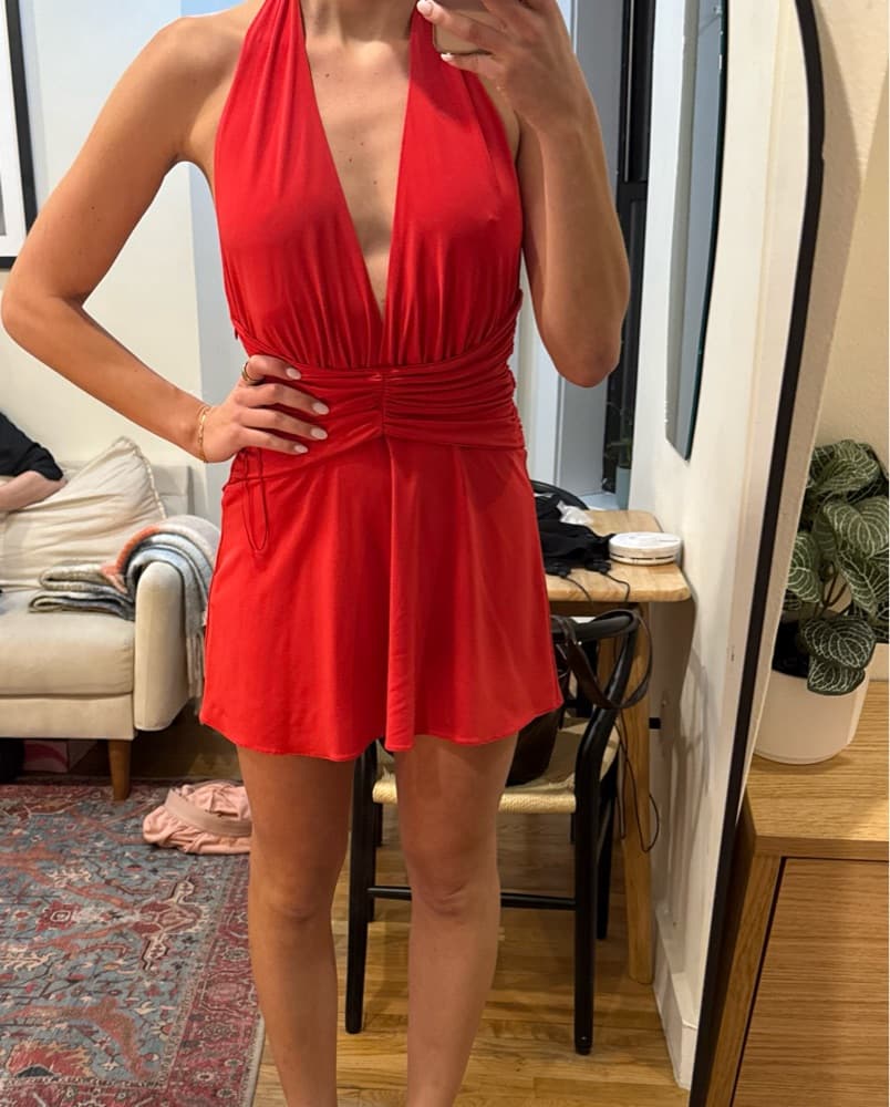 Draped Halter Dress  - Image 1