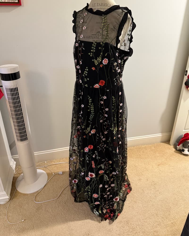 Black-Tie Floral Dress - Image 1