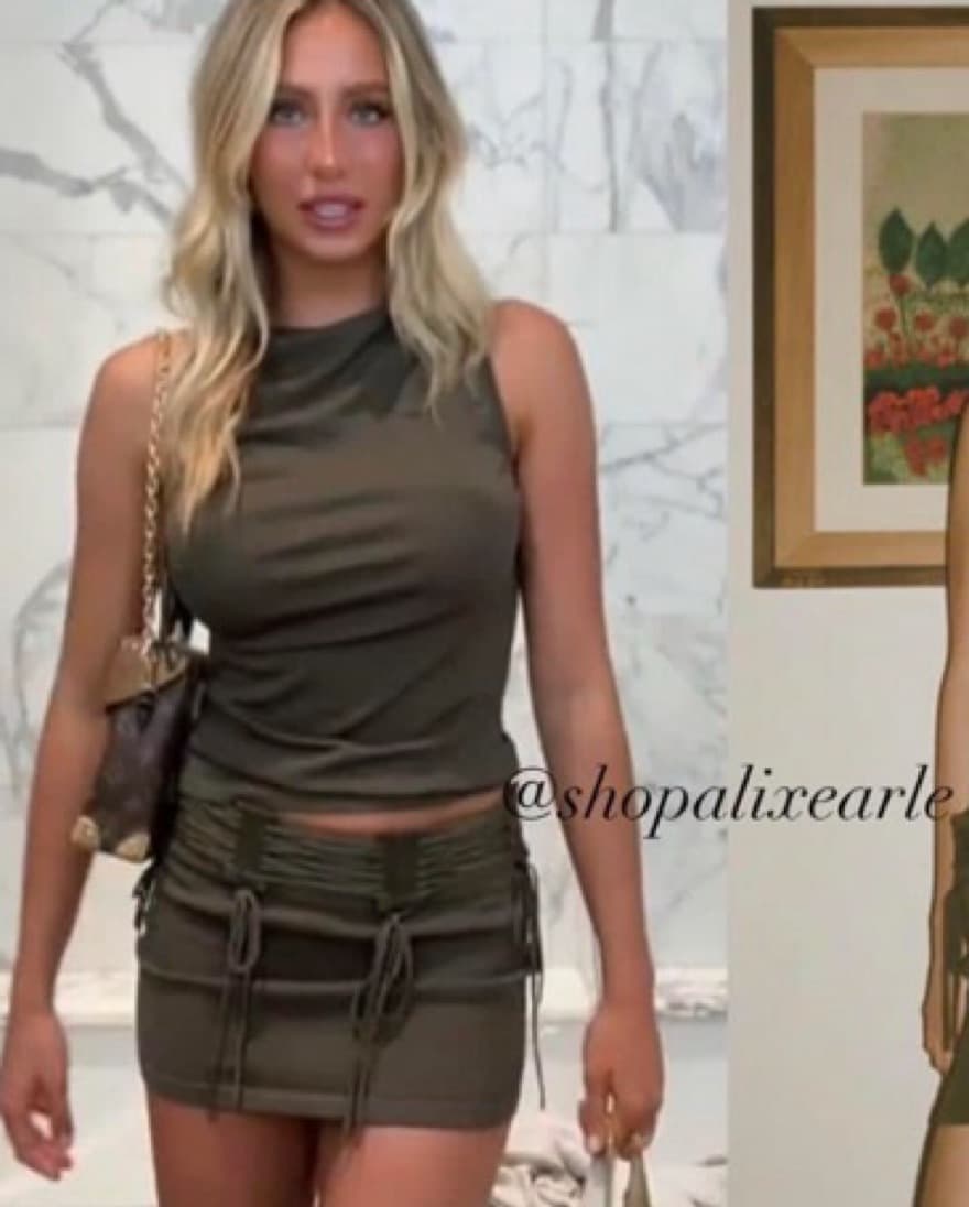 With Jean Green Two Piece Skirt Set - Image 2