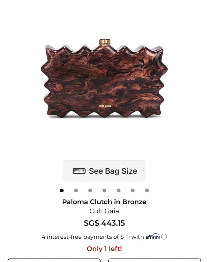 Cult Gaia Brown Acrylic Clutch  - Image 2