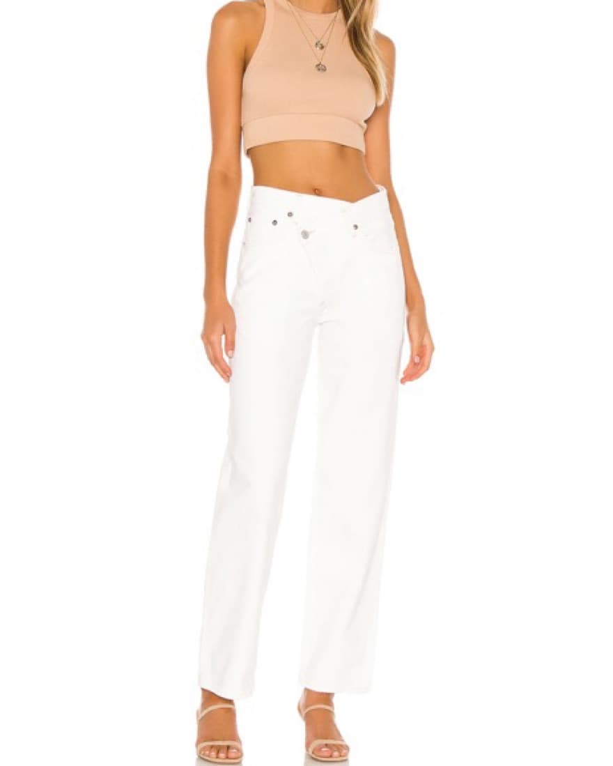 Agolde Criss Cross Wide Leg Jeans - Image 1