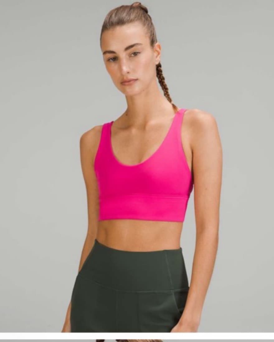 Lulu Fuchsia sports bra and leggings - Image 1