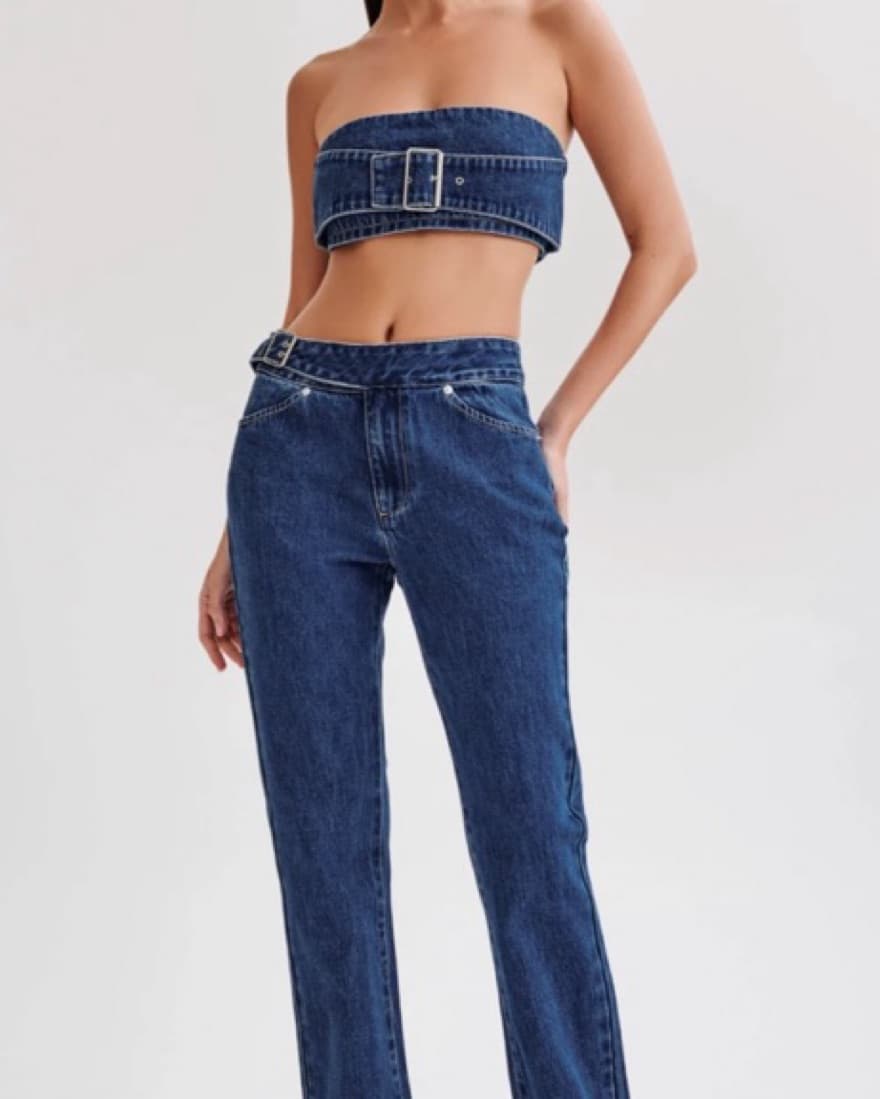 Denim Two Piece Set - Image 1