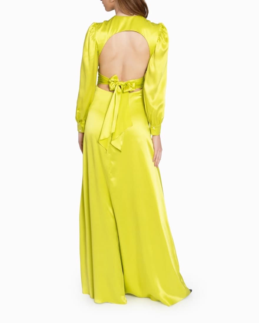 Nicole Miller Stretch Silk Plunge Gown - Image 3