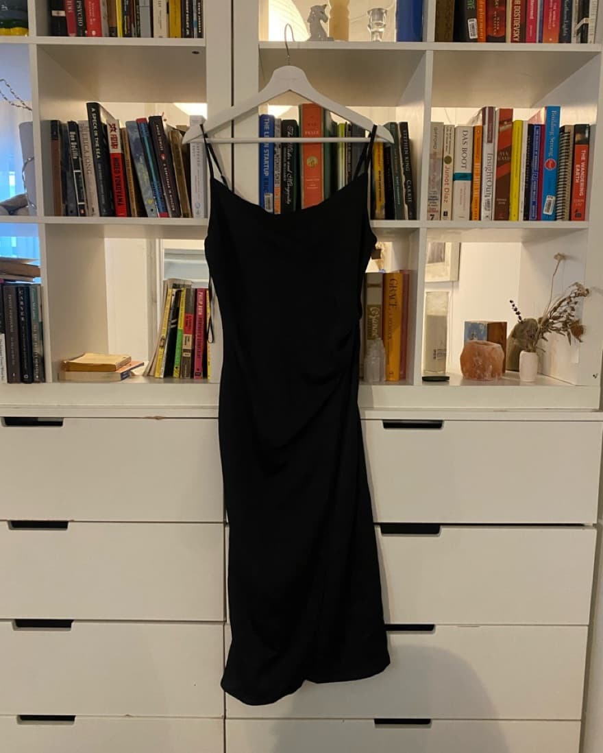 Black Slip Dress - Image 2