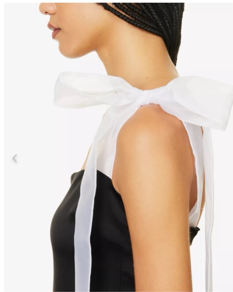 Black Reformation Dress With Bows  - Image 3