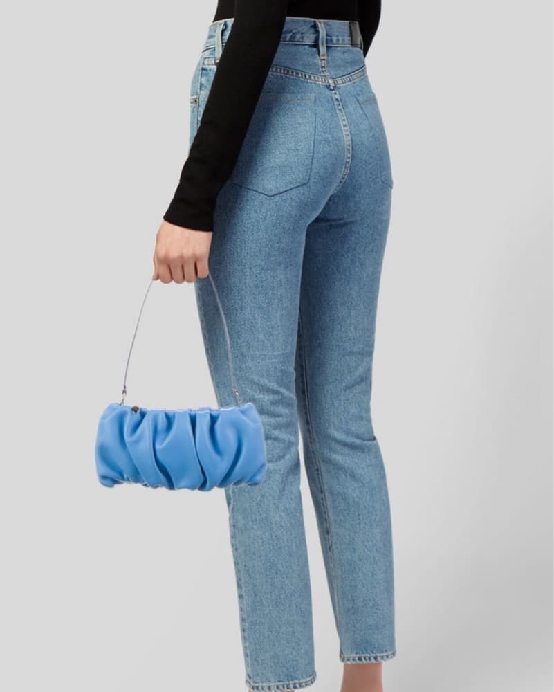 Staud Chic Ruched Leather Shoulder Bag - Image 2
