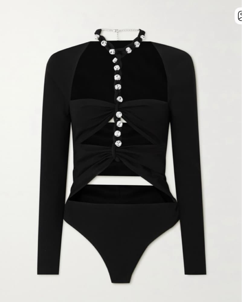 Cult Gaia Gaia Bodysuit With Crystals - Image 3