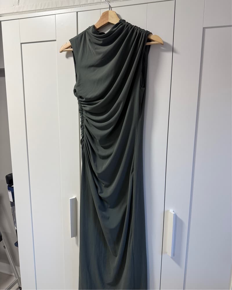 Zara Olive Green Maxi Dress - Image 1